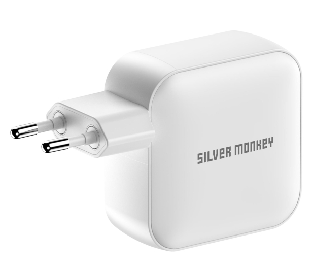 Silver Monkey Ładowarka GaN Smart Quadro 100W PD Biała - 1417250 - zdjęcie 9
